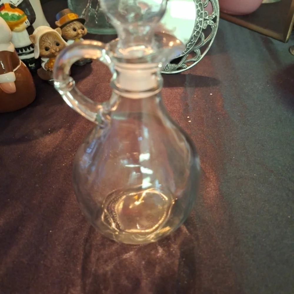 Small Glass Cruet with Stopper